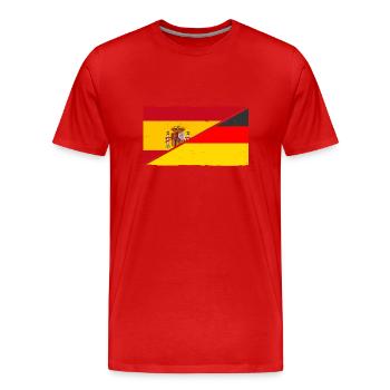 Spanier Deutschland Spanien - Männer Premium Bio T-Shirt - Rot - Vorne - Damien (186cm)