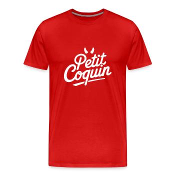 Petit coquin - T-shirt bio Premium Homme - rouge - Devant - Damien (186cm)