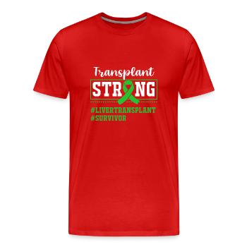 Liver disease - Men's Premium Organic T-Shirt - red - Front - Damien (186cm)