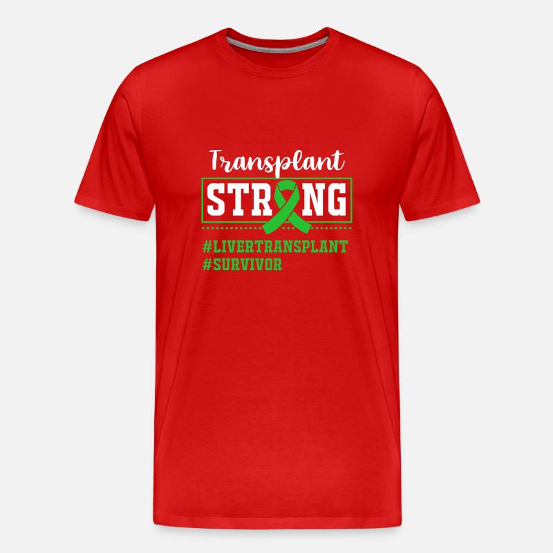 Lebererkrankung - Männer Premium Bio T-Shirt - Rot