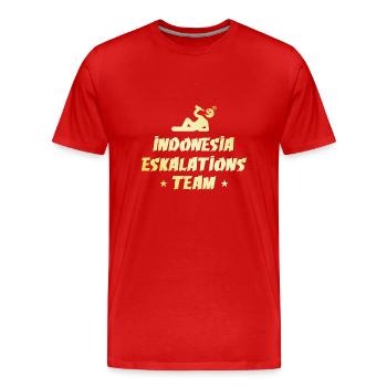 Indonesia Escalation - Men's Premium Organic T-Shirt - red - Front - Damien (186cm)