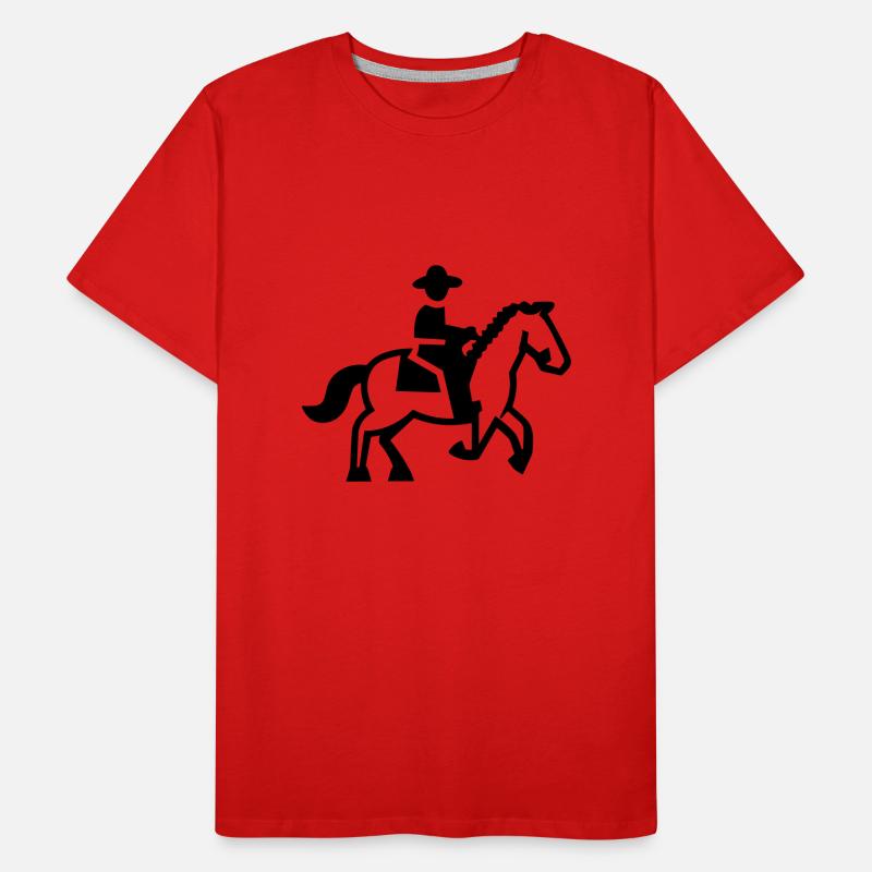 cavalière cheval cavalier T-shirt bio Premium Homme