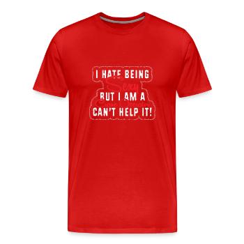 Grue - T-shirt bio Premium Homme - rouge - Devant - Damien (186cm)