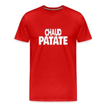 chaud patate - T-shirt bio Premium Homme - rouge - Devant - Damien (186cm)