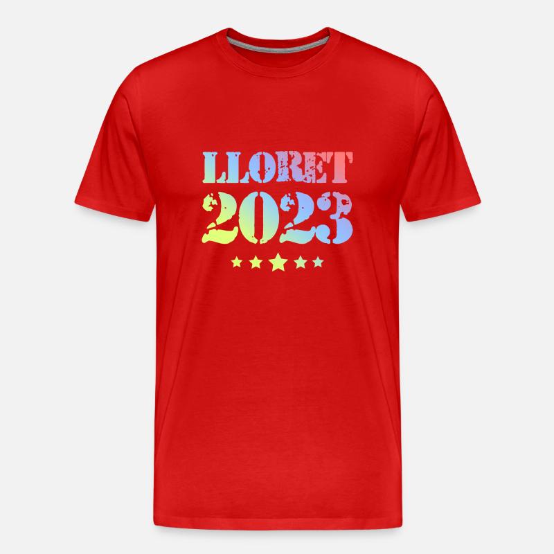 Lloret De Mar 2023 - Männer Premium Bio T-Shirt - Rot