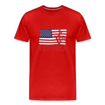Vet Tech Veterinary Medicine Veterinary Technician - Men's Premium Organic T-Shirt - red - Front - Damien (186cm)