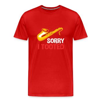 Saxophoniste saxophoniste - T-shirt bio Premium Homme - rouge - Devant - Damien (186cm)