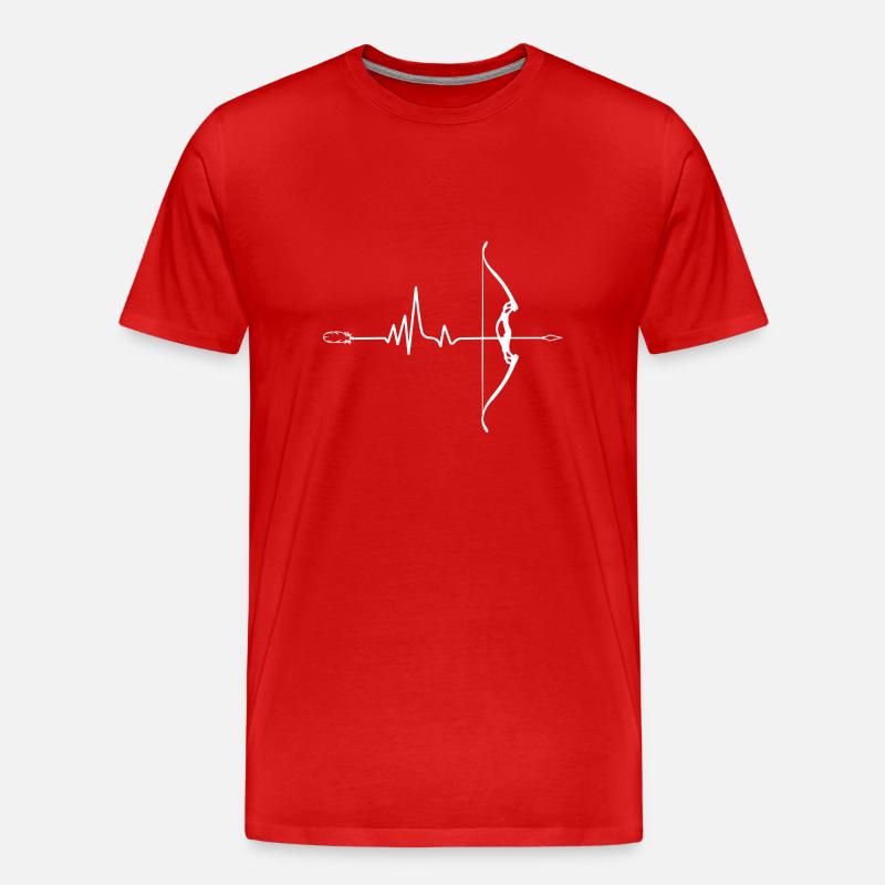 Bogenschießen Bogenschütze Bogensport - Männer Premium Bio T-Shirt - Rot