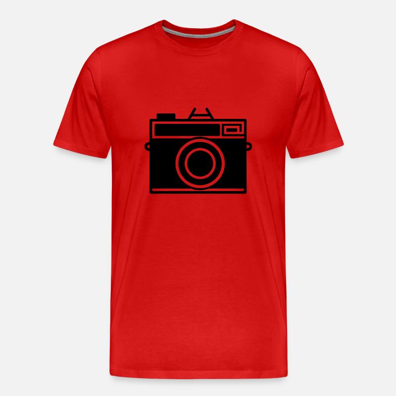 Kamera - Männer Premium Bio T-Shirt - Rot
