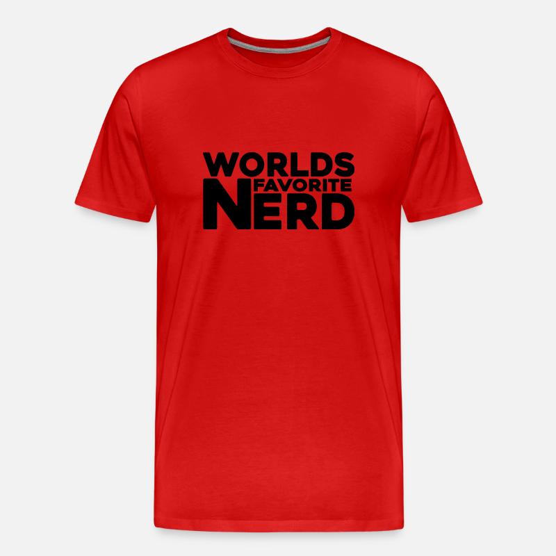 nerd coder iq server - Männer Premium Bio T-Shirt - Rot