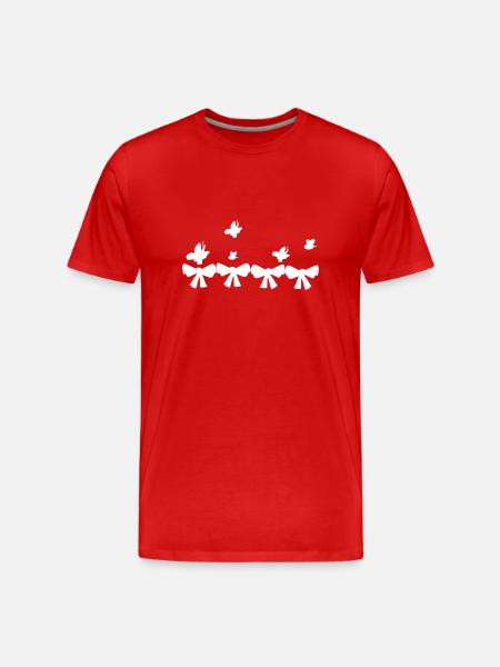 grinding butterfly natural - Men's Premium Organic T-Shirt - red