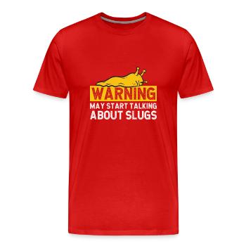 Banana Snail Snail - Men's Premium Organic T-Shirt - red - Front - Damien (186cm)