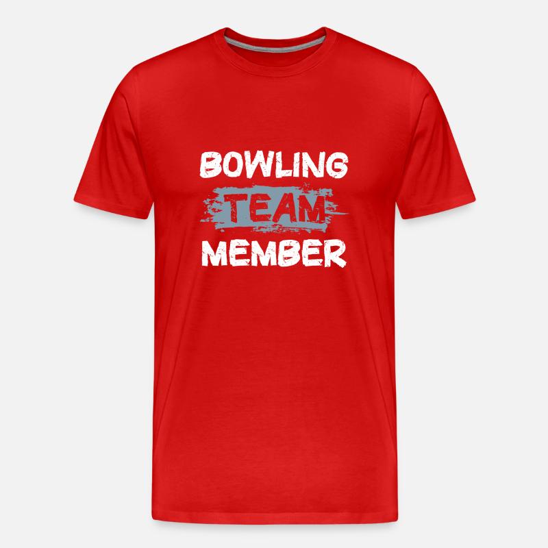Bowling Team - Männer Premium Bio T-Shirt - Rot