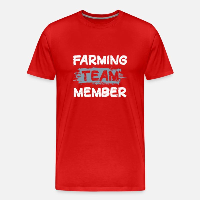 Farming Team - Männer Premium Bio T-Shirt - Rot