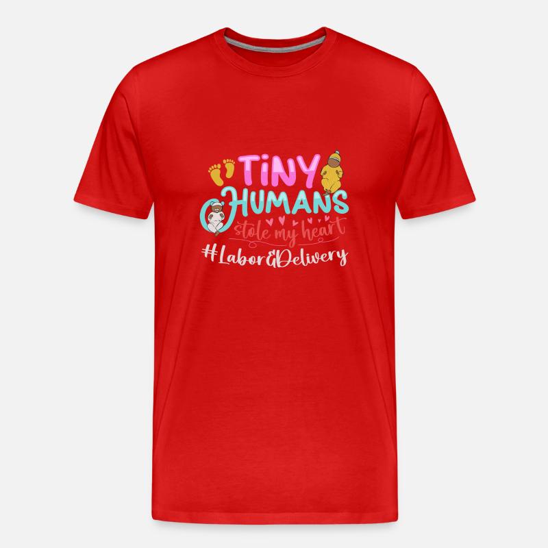 Krankenschwester Baby Entbindungsschwester - Männer Premium Bio T-Shirt - Rot
