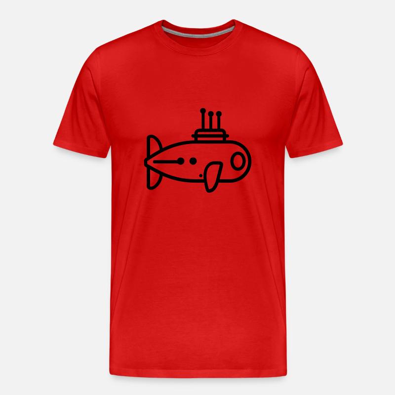 U-Boot-Boot - Männer Premium Bio T-Shirt - Rot