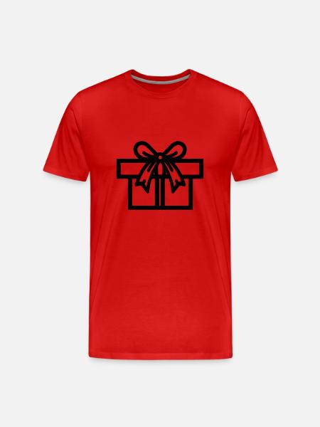 Small Gift Box - Men's Premium Organic T-Shirt - red