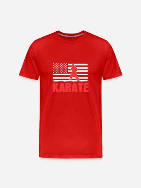 Karate Self-Defense Martial Arts - Men's Premium Organic T-Shirt - red