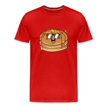 Pancake Breakfast Pancakes - Men's Premium Organic T-Shirt - red - Front - Damien (186cm)