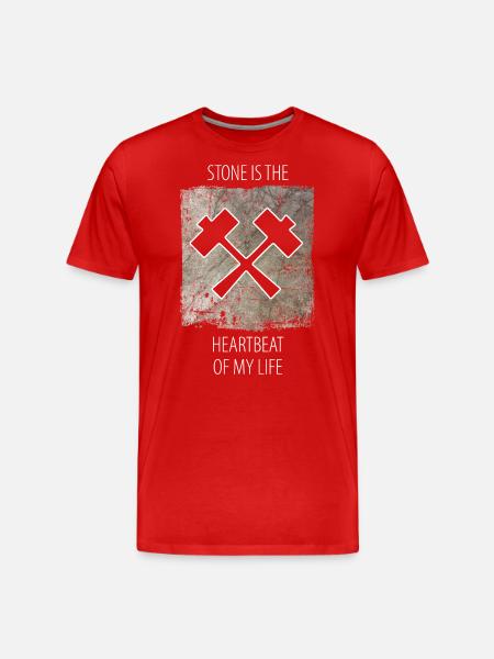 Stonemason Stone Sculptor Saying - Men's Premium Organic T-Shirt - red