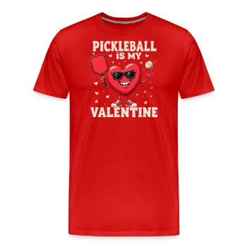 Pickleball Is My Valentine Gift - T-shirt bio Premium Homme - rouge - Devant - Damien (186cm)