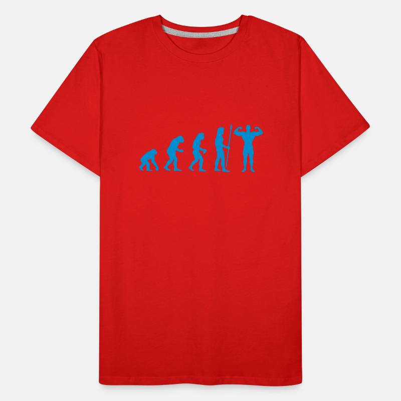 evolution_bodybuilding2 Men's Premium Organic T-Shirt