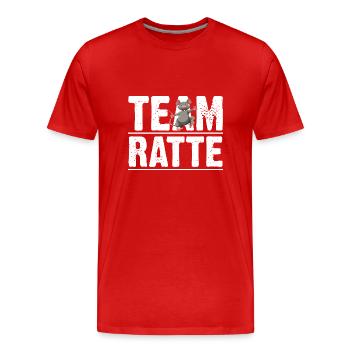 Nagetier Ratte Ratten - Männer Premium Bio T-Shirt - Rot - Vorne - Damien (186cm)