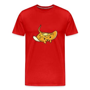 Raies pastenagues, raies manta, raies océaniques, raies - T-shirt bio Premium Homme - rouge - Devant - Damien (186cm)