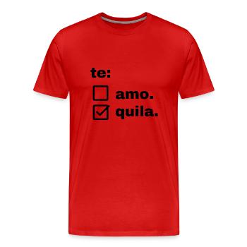 tequila - T-shirt bio Premium Homme - rouge - Devant - Damien (186cm)