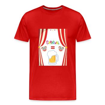 Drinking | Helau Carnival | Funny | Carnival - Men's Premium Organic T-Shirt - red - Front - Damien (186cm)