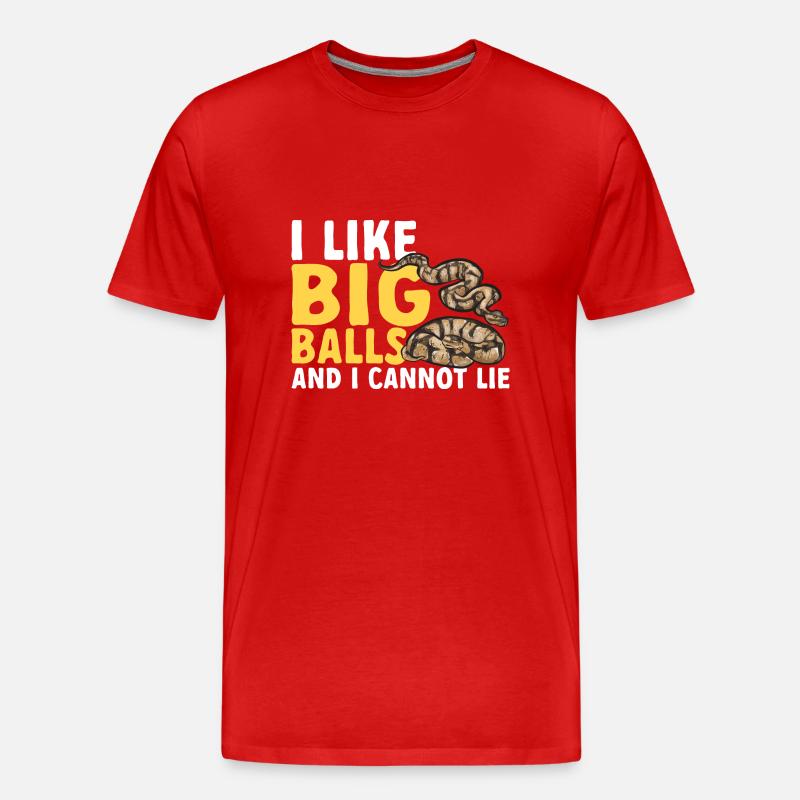 Ball Python Schlange Königspython - Männer Premium Bio T-Shirt - Rot