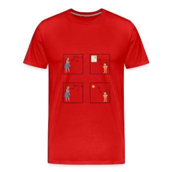 Oui | Enfant | Drôle | Tout-petit | Enfance - T-shirt bio Premium Homme - rouge - Devant - Damien (186cm)
