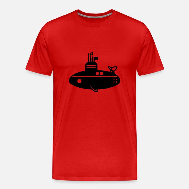 U-Boot-Boot - Männer Premium Bio T-Shirt - Rot