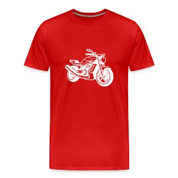 Motard - T-shirt bio Premium Homme - rouge - Devant - Damien (186cm)