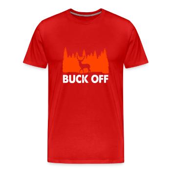 Jäger Jagen - Männer Premium Bio T-Shirt - Rot - Vorne - Damien (186cm)