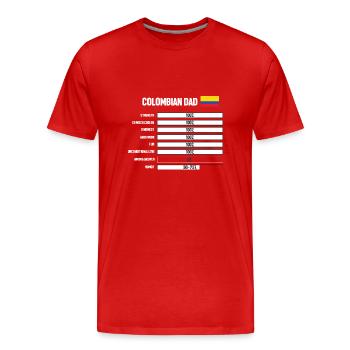 Colombie - T-shirt bio Premium Homme - rouge - Devant - Damien (186cm)