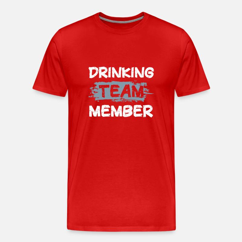 Drinking Team - Männer Premium Bio T-Shirt - Rot