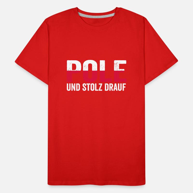 Pole Polnisch Polen Männer Premium Bio T-Shirt