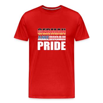 American German - Men's Premium Organic T-Shirt - red - Front - Damien (186cm)