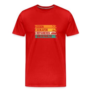 Maître Couvreur Couvreur - T-shirt bio Premium Homme - rouge - Devant - Damien (186cm)