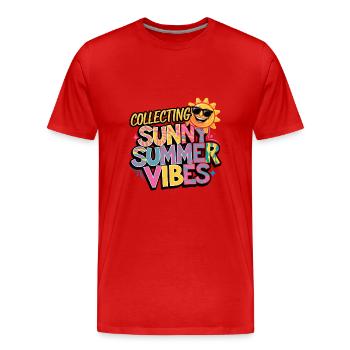 Sunny Summer Moments Vibes Summer Sun - Men's Premium Organic T-Shirt - red - Front - Damien (186cm)