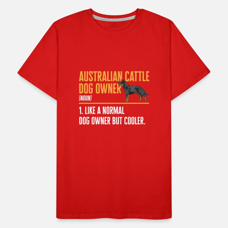 Bouvier australien Red Blue Heeler T-shirt bio Premium Homme
