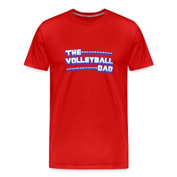 The Volleyball Dad - Papa Lustig - Männer Premium Bio T-Shirt - Rot - Vorne - Damien (186cm)