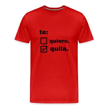 tequila - T-shirt bio Premium Homme - rouge - Devant - Damien (186cm)
