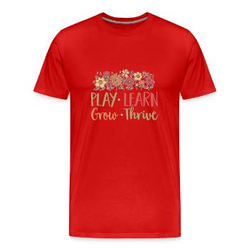 Physiotherapie Kinderphysiotherapeutin - Männer Premium Bio T-Shirt - Rot - Vorne - Damien (186cm)