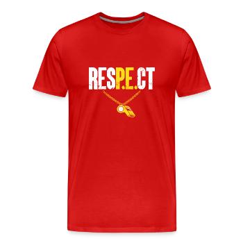 Sportlehrer Sport Lehrer Sportunterricht - Männer Premium Bio T-Shirt - Rot - Vorne - Damien (186cm)