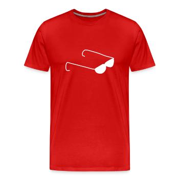 Lunettes Icon Vêtements Lunettes de soleil - T-shirt bio Premium Homme - rouge - Devant - Damien (186cm)