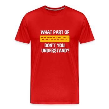Amateur Radio Radio - T-shirt bio Premium Homme - rouge - Devant - Damien (186cm)