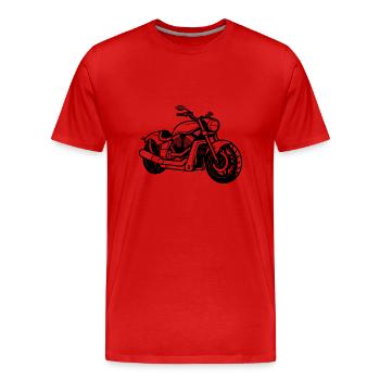 Motard - T-shirt bio Premium Homme - rouge - Devant - Damien (186cm)