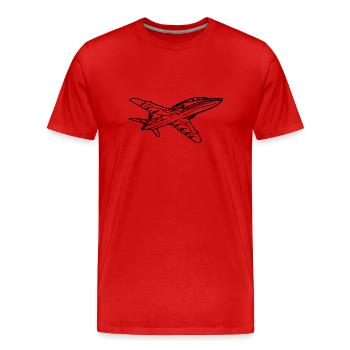 Jet Flyer Avion - T-shirt bio Premium Homme - rouge - Devant - Damien (186cm)